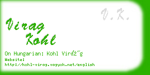 virag kohl business card